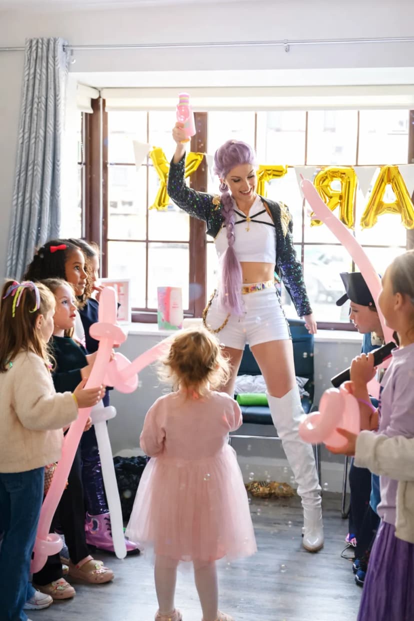 Bubble disco kids party photo in Dublin