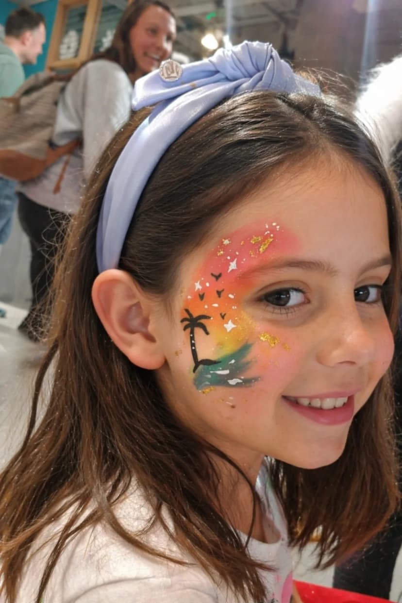 Face painting at a kids party in Dublin