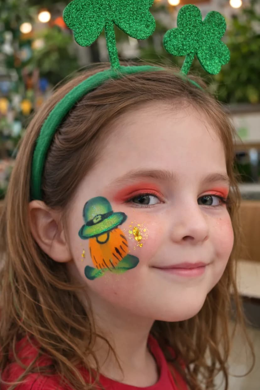 Face painting at a kids party in Dublin