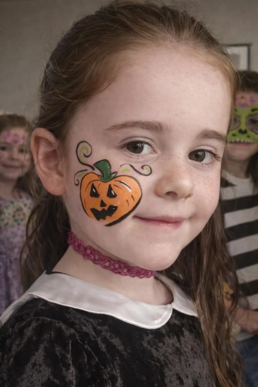 Face painting at a kids party in Dublin