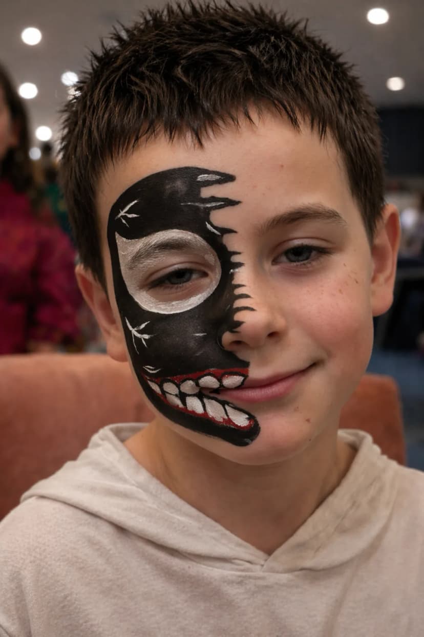 Face painting at a kids party in Dublin