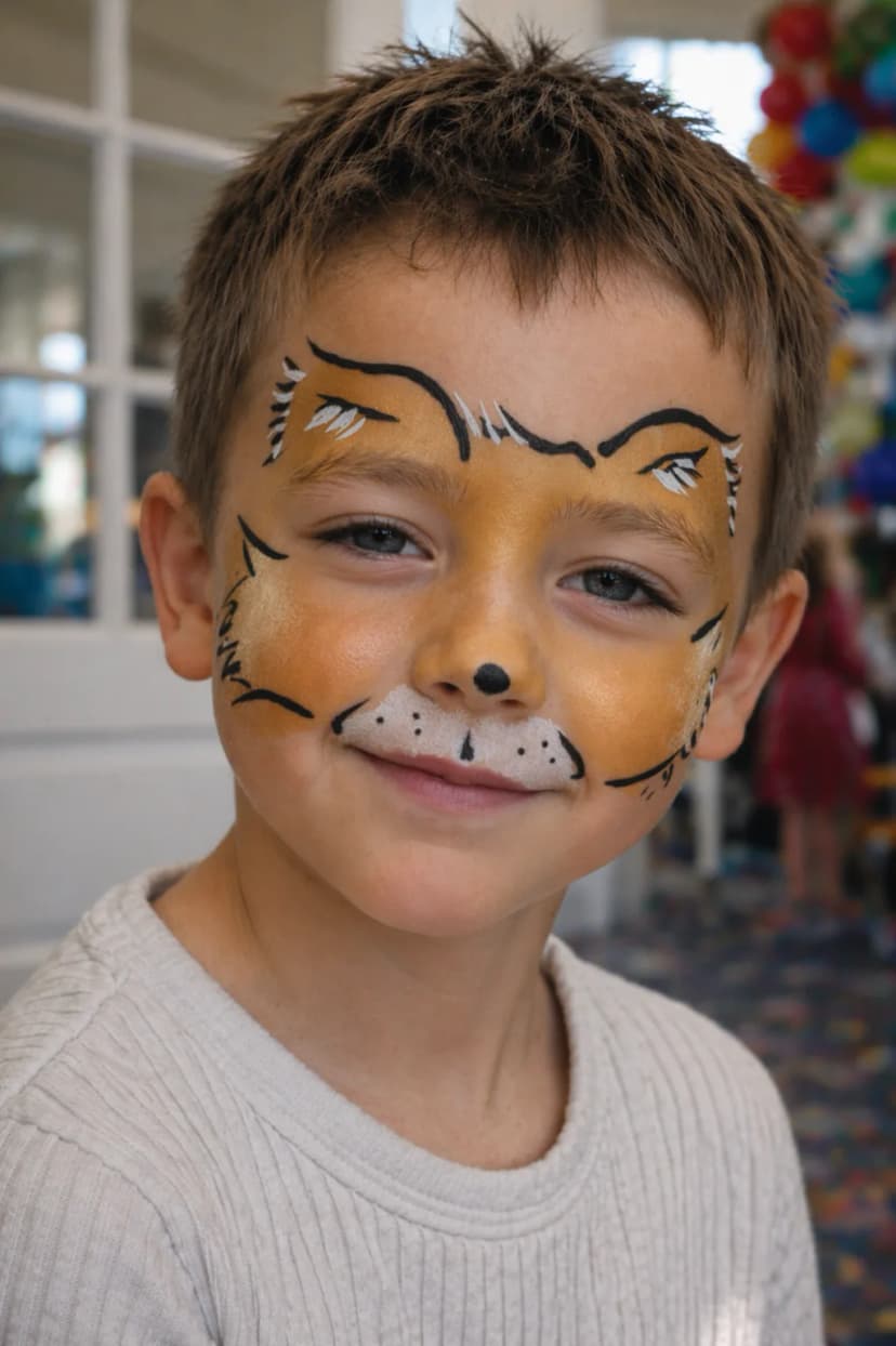 Face painting at a kids party in Dublin