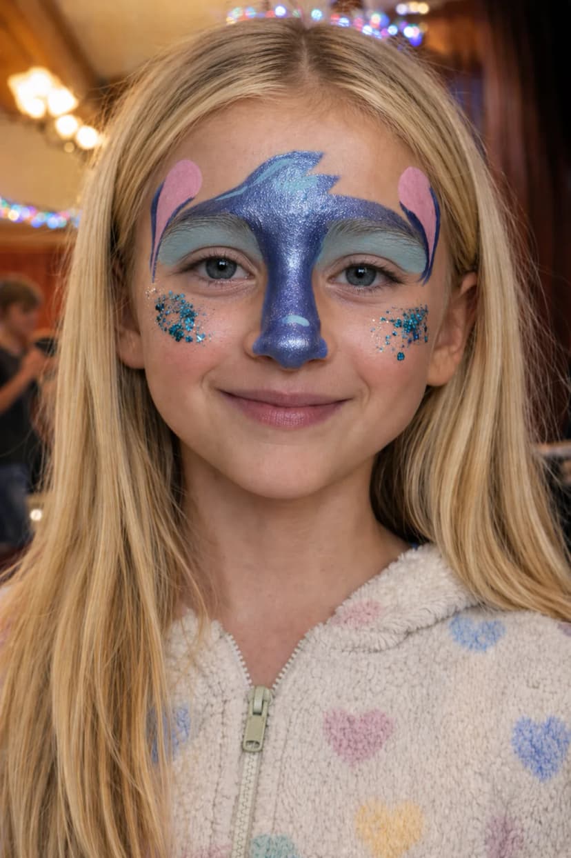 Face painting at a kids party in Dublin