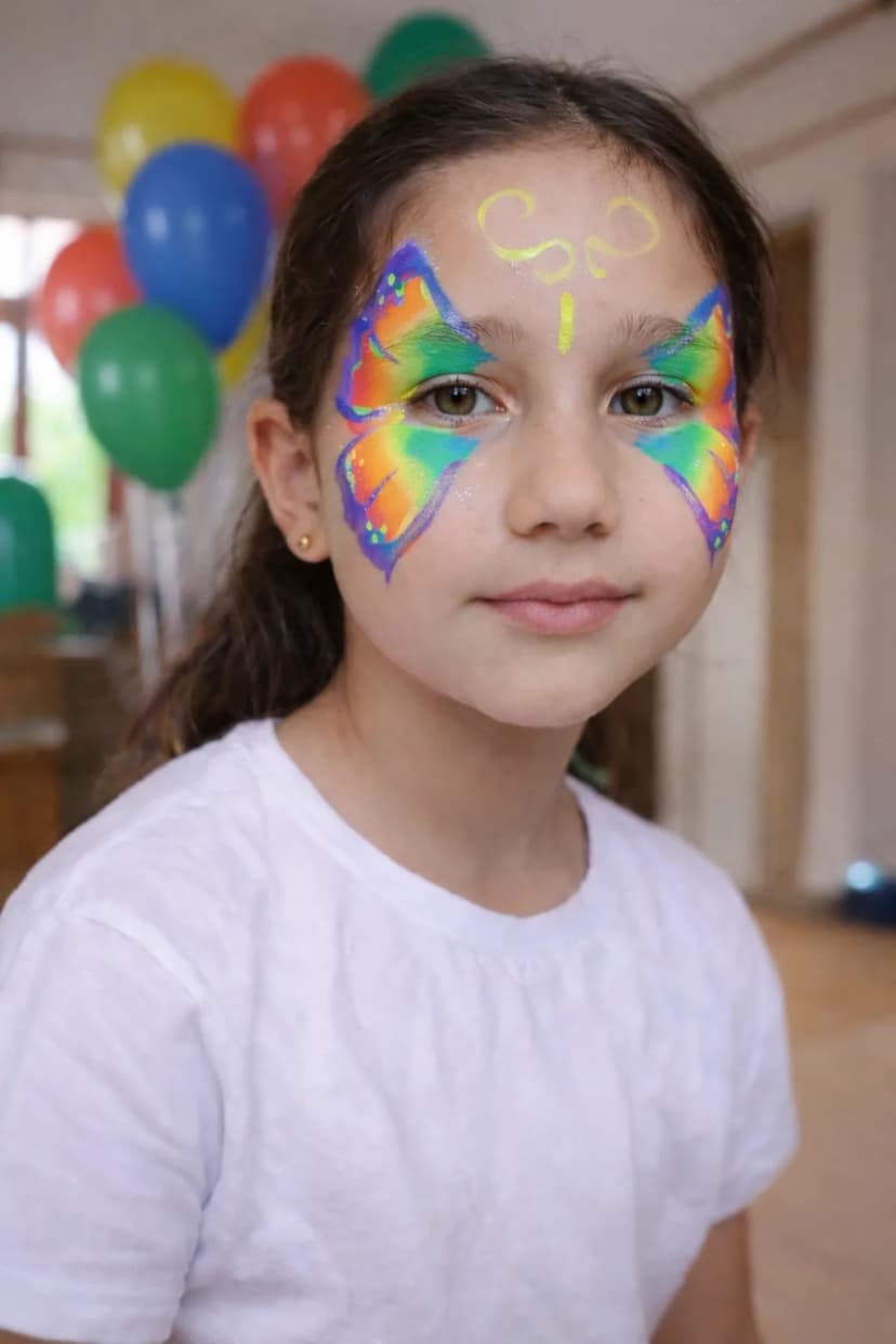 Face painting at a kids party in Dublin