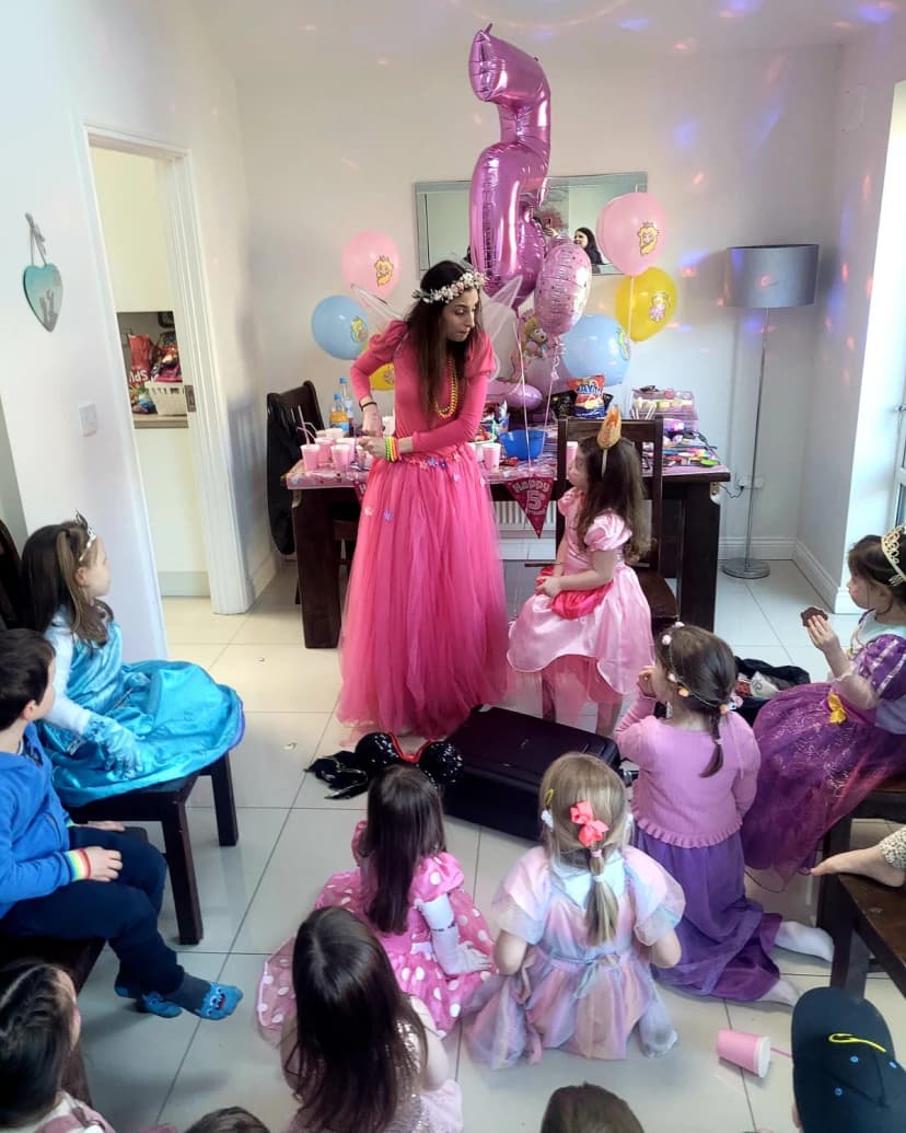 Princess themed kids party photo in Dublin